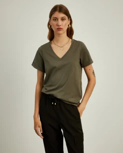 T-shirt de algodão decote em V|LION OF PORCHES Best