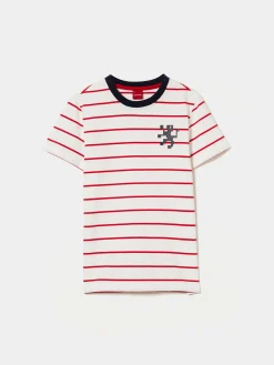 T-shirt de riscas 100% algodão|LION OF PORCHES Flash Sale