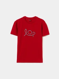 T-shirt manga curta com bordado LOP|LION OF PORCHES Sale
