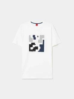 T-shirt manga curta com estampado|LION OF PORCHES Discount