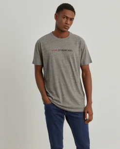 T-shirt manga curta em algodão|LION OF PORCHES Fashion