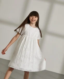 Vestido branco com textura|LION OF PORCHES Flash Sale