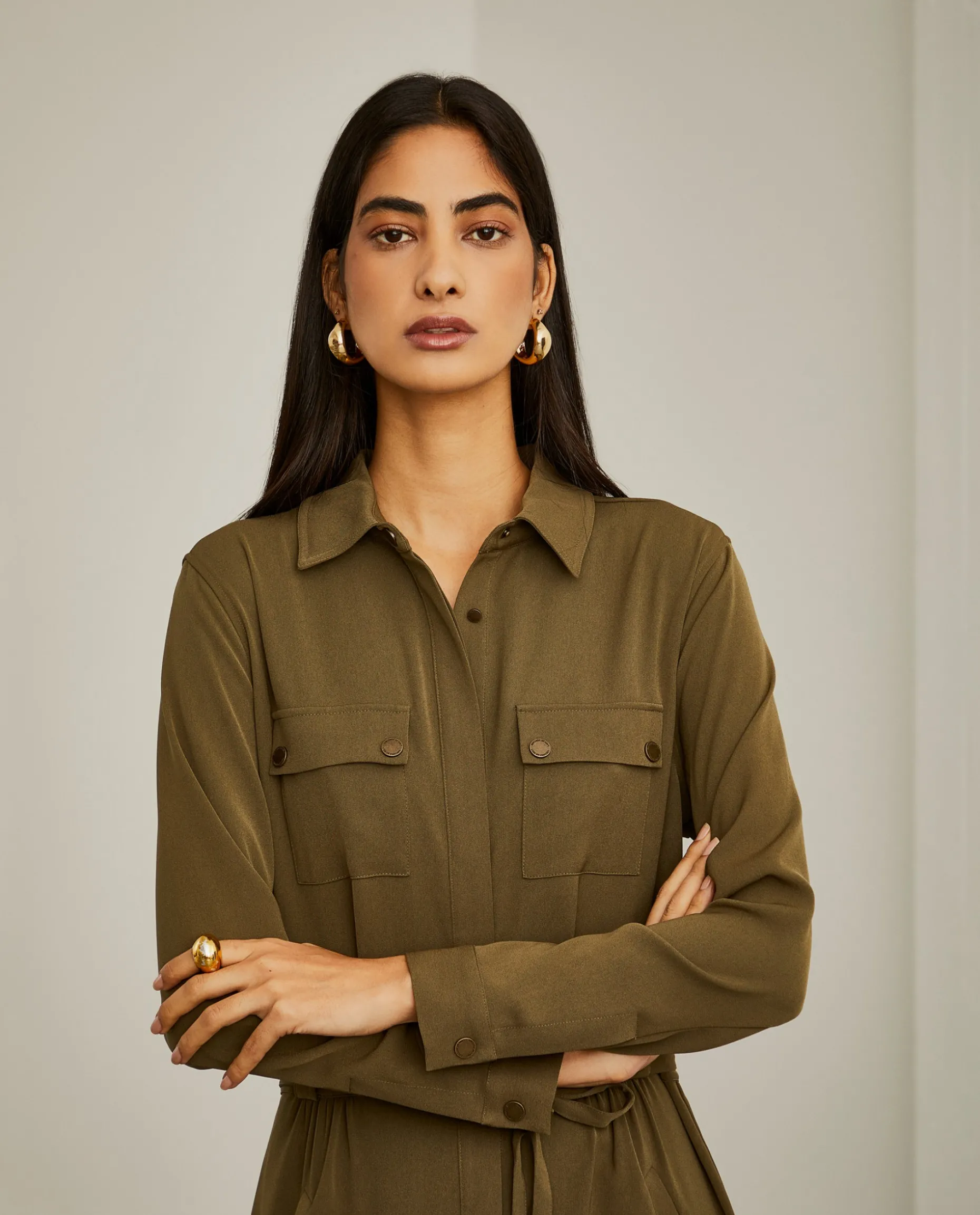 Vestido camiseiro com cinto|LION OF PORCHES Hot