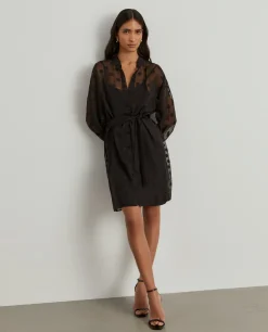 Vestido camiseiro semitransparente polka dots|LION OF PORCHES Outlet
