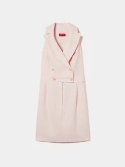 Vestido cintado com decote em trespasse|LION OF PORCHES Outlet