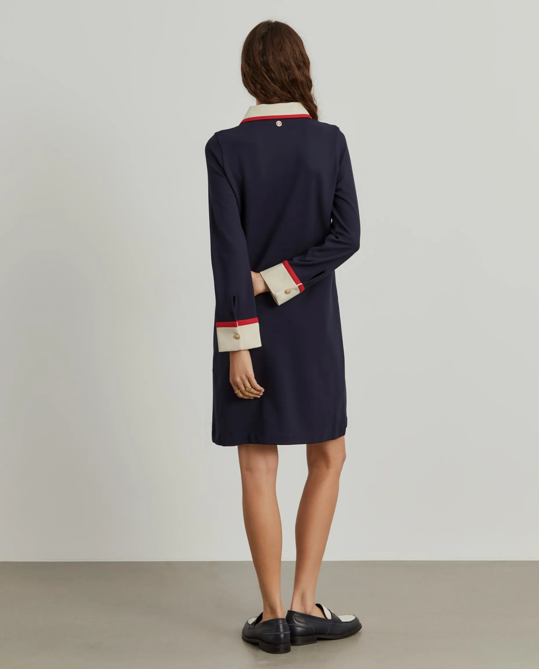 Vestido color block manga comprida|LION OF PORCHES Discount