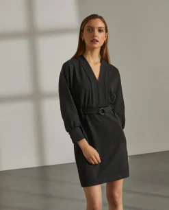 Vestido com decote em V|LION OF PORCHES Outlet