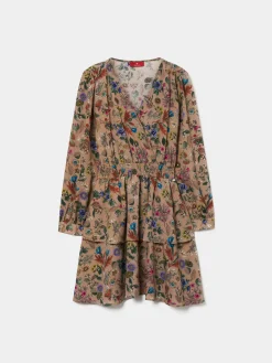 Vestido com estampado floral e decote em trespasse|LION OF PORCHES Best
