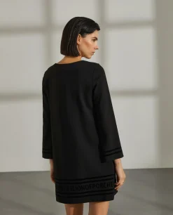 Vestido com lettering em veludo|LION OF PORCHES Best