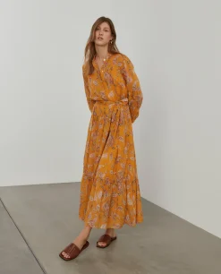 Vestido Comprido Estampado|LION OF PORCHES Discount