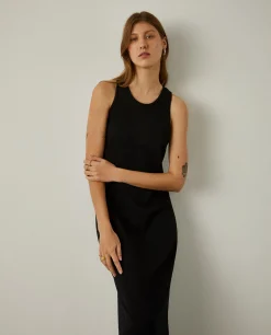Vestido comprido manga cava|LION OF PORCHES Fashion
