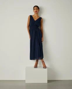 Vestido comprido plissado sem alças|LION OF PORCHES Hot
