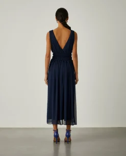 Vestido comprido plissado sem alças|LION OF PORCHES Hot
