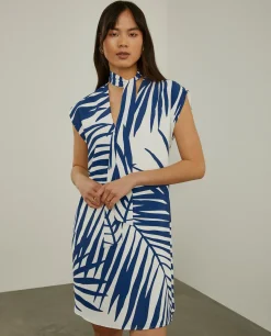 Vestido curto com folhas|LION OF PORCHES Shop