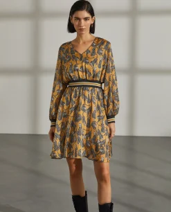 Vestido curto padrão animal|LION OF PORCHES Discount