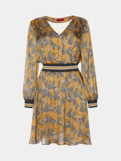 Vestido curto padrão animal|LION OF PORCHES Discount
