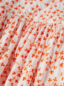 Vestido de alças com bordado de flores|LION OF PORCHES Sale