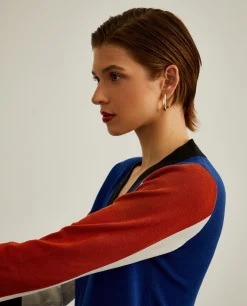 Vestido de malha colorblock|LION OF PORCHES Sale
