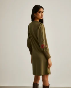 Vestido de malha com bordado|LION OF PORCHES Clearance