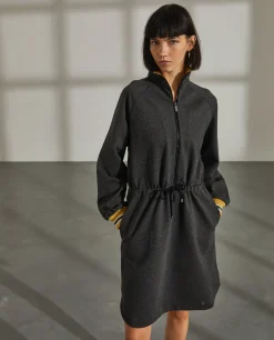 Vestido de malha com cintura ajustável|LION OF PORCHES Best