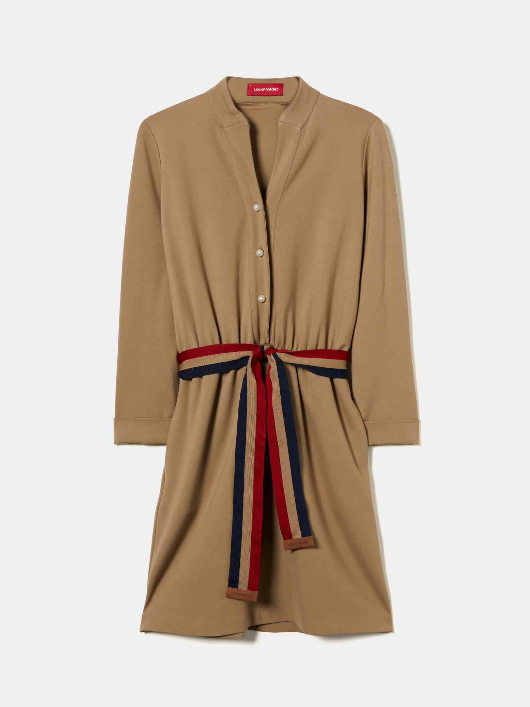 Vestido de malha curto com cinto|LION OF PORCHES New