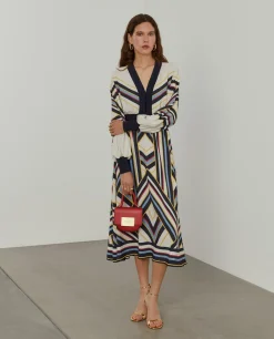Vestido estampado manga comprida|LION OF PORCHES Best Sale