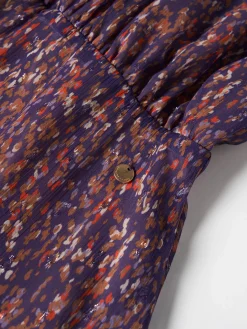 Vestido estampado mangas abalonadas|LION OF PORCHES Best
