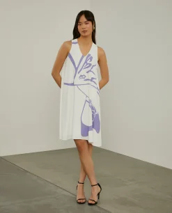 Vestido fluido com estampado floral|LION OF PORCHES Discount