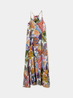 Vestido fluido de alças com padrão colorido|LION OF PORCHES Hot
