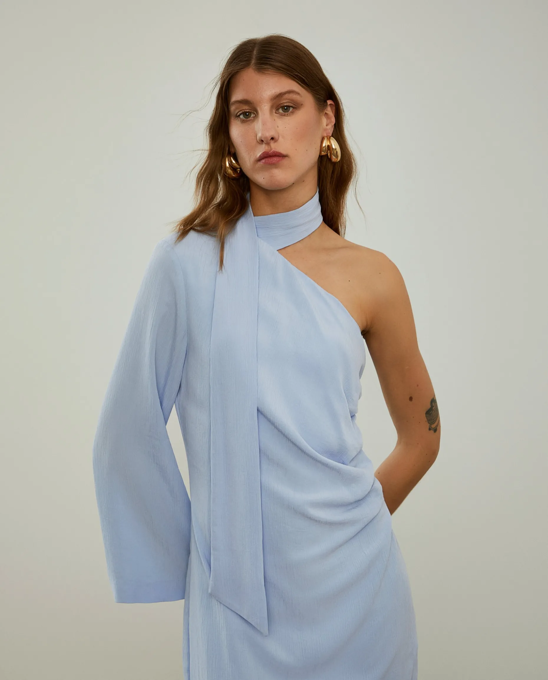Vestido justo de manga única|LION OF PORCHES Flash Sale