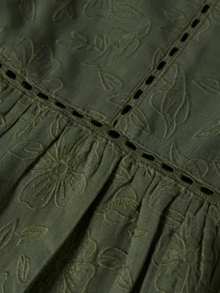 Vestido manga comprida bordado flores|LION OF PORCHES Best