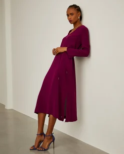 Vestido midi com cinto|LION OF PORCHES Clearance