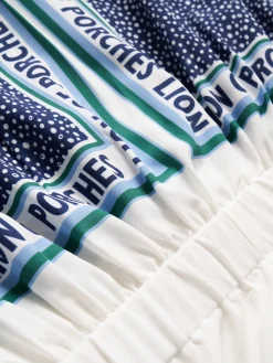 Vestido midi com padrão de palmeiras|LION OF PORCHES Store