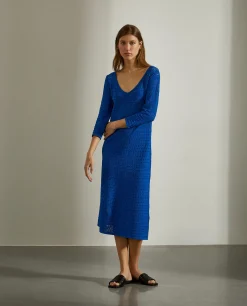 Vestido midi em malha aberta|LION OF PORCHES Discount