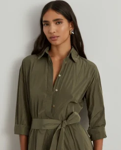 Vestido midi evasé com cinto|LION OF PORCHES Outlet