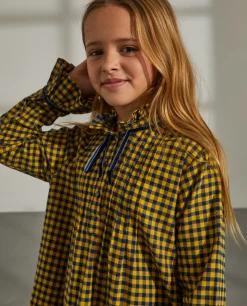 Vestido vichy com folhos|LION OF PORCHES Cheap